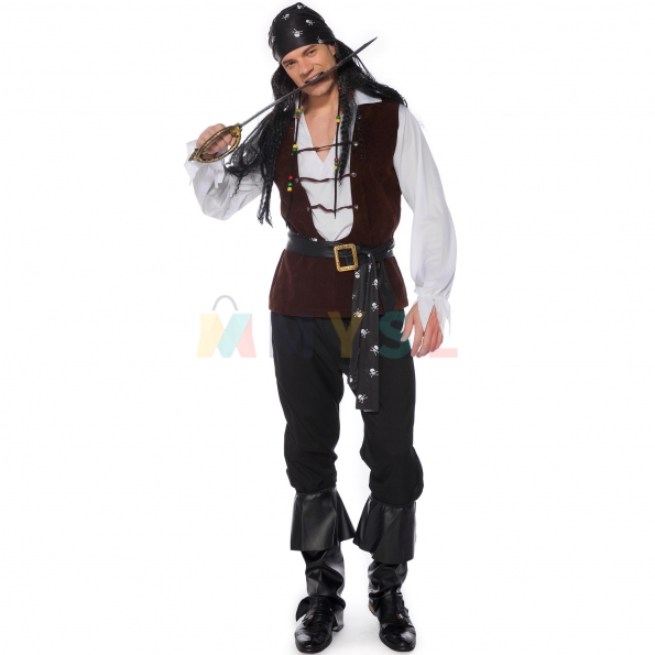 ハロウィン カリブ 海賊 コスプレ衣装 コスチューム ジャック スパロウ風 男性